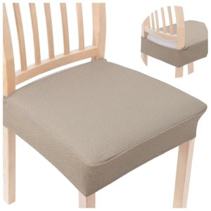 Smiry Stretch Jacquard Seat Covers for Dining Room Chairs Set of 2