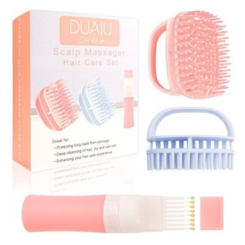 DUAIU Hair Oil Applicator with 2PCS Scalp Massager