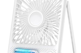 Koonie Desk Fan, Ultra Quiet 2.5-11h Battery Operated Small USB Fan with Strong