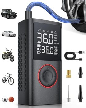 Powools Tire Inflator Portable Air Compressor