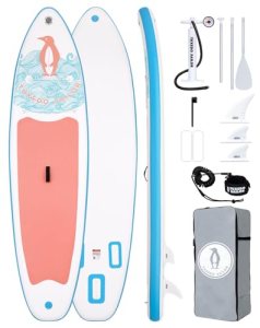 Tuxedo Sailor 10’6″×33″×6″ Inflatable Stand Up Paddle Board with SUP Accessories