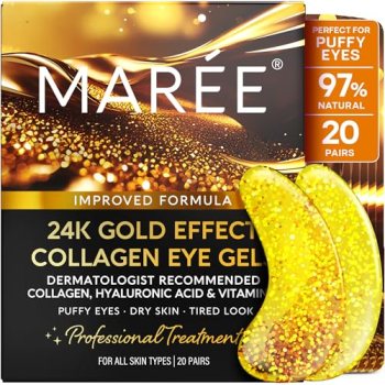 MAREE 24k Gold Glow Under Eye Gels for Dark Circles and Puffiness