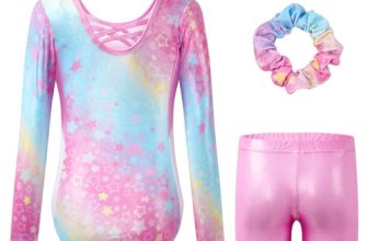 JiAmy Gymnastics Leotards for Girls Cross Back
