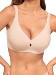LUCKMEEY Bras for Women No Underwire Push Up Wireless Bra Seamless Bras Full Cov