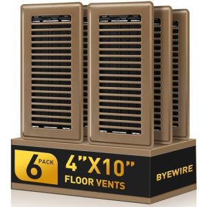 Floor Register 4×10, Brown Floor Vent Covers for Home Floor