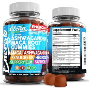 Ashwagandha Maca Root Gummies with Fenugreek Hibiscus Slippery Elm Saffron Extra