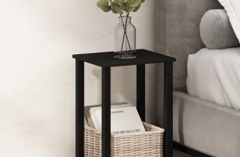 Furinno Simplistic Night Stand, 2-Tier Small Nightstand with Open Shelf, Toolles