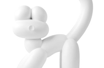 Biobasedon Cute Balloon Cat Statue Decor – 7.8 Inch Modern Cat Statue Ornament