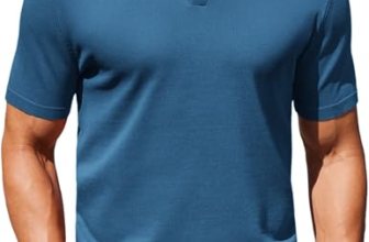 COOFANDY Mens Knit Polo Shirts V Neck Short Sleeve Stretch Polo T Shirt Casual G