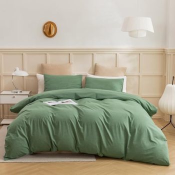ECOCOTT Sage Green Duvet Cover Full Size