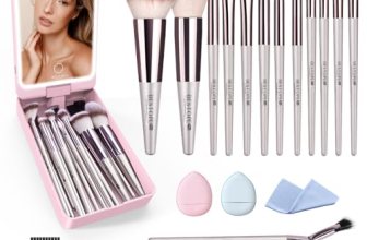 Makeup Brushes with Case, 20PCs Travel Makeup Brush Set