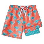 Cozople Boys Swim Trunks Size 8 Soft No Mesh Swimming Shorts with Boxer Brief Li