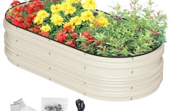 WORKPRO 4x2x1ft Galvanized Raised Garden Bed Set