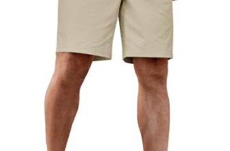 COOFANDY Men’s Casual Shorts Cotton Elastic Waist Drawstring Shorts Lightweight
