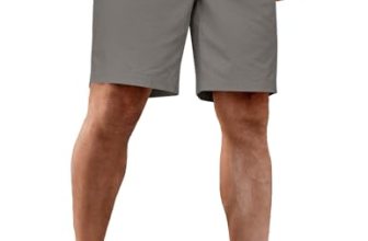 COOFANDY Men’s Casual Shorts Cotton Elastic Waist Drawstring Shorts Lightweight