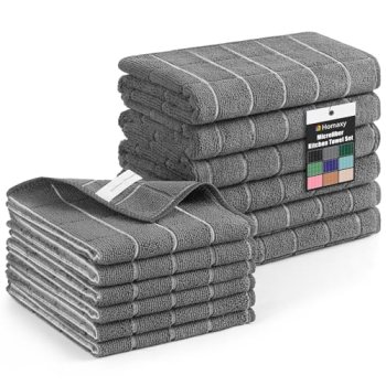 Homaxy Microfiber Kitchen Towels and Dishcloths Set