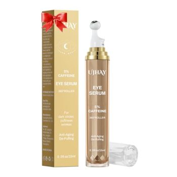 UJHAY 5% Caffeine Eye Cream, Under Eye Serum for Dark Circles