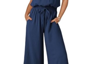 Dokotoo Sleeveless Jumpsuits for Women 2026 One Piece Spring Square Neck Flowy R