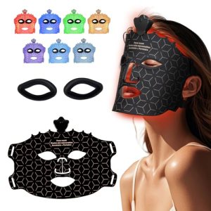 Red Light Mask for Face – 7 Colors Cordless Silicone Face Mask