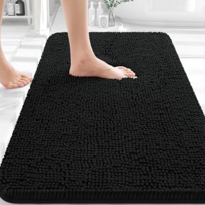 OLANLY Bathroom Rugs 32×20, Extra Soft Absorbent Chenille Bath Rugs