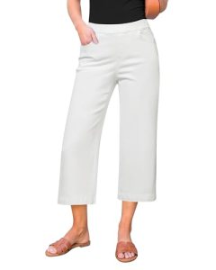 GRAPENT Wide Legged Pants for Women Trendy Womens Cropped Pants Womens Pull on C