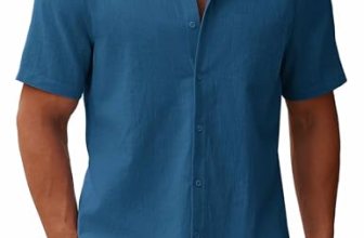 COOFANDY Cruise Shirt for Men Beach Vacation Clothes Short Sleeve Button Up Shir