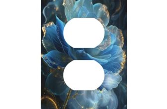 Tewujay Decorative Outlet Covers Blooming Blue Rose Flower 1 Gang Duplex Light S