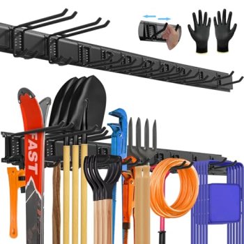 SUKIZZ 64” All-Metal Garage Tool Organizer Wall Mount