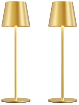 Kakanuo Cordless Table Lamp Rechargeable Gold