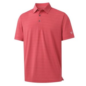 M MAELREG Mens Golf Shirt Lightweight Casual Moisture Wicking Golf Polo Stretch