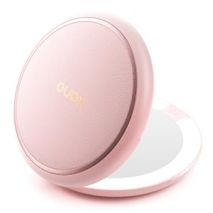 llano Compact Mirror, Lighted Travel Makeup Mirror with 1X/2X Magnifying Double