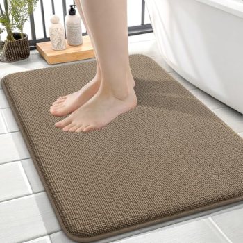 OLANLY Thick Memory Foam Small Bathroom Rugs 24×16