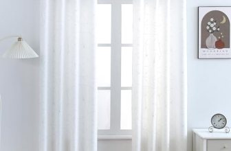 Taisier Home Silver Geometric Line Grommet Top Curtains