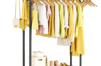 HYSEYY Double Rods Clothes Rack
