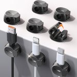 Chfeila 8 Pack Cable Clips [Dual Spring & Clasp] Cable Management
