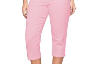 GRAPENT Jeans with Elastic Waist for Women Pink Pants for Women Pink Size Small