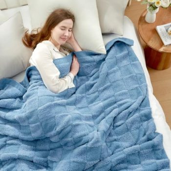 Snuggle Sac Faux Fur Throw Blanket for Couch