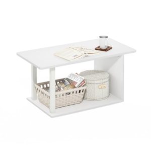 Furinno Basic Coffee Table, 2-Tier Modern Coffee Table with Open Shelf
