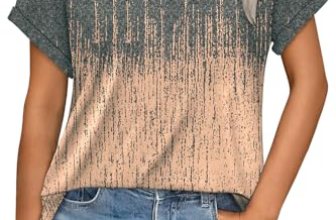 WEESO Womens T Shirts Plus Size Short Sleeve Rolled Tie Dye Basic Tees Crew Neck
