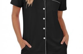 Ekouaer Pajamas for Women Set Button Down Pjs Lounge Sets Short Sleeve Sleepwear