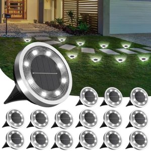 INCX Solar Ground Lights,16 Pack Solar Lights Outdoor Waterproof