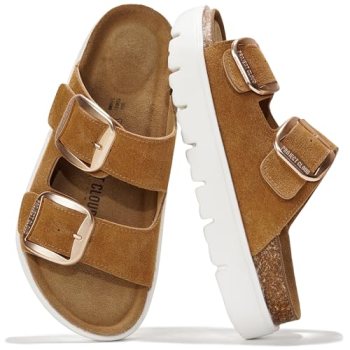 Project Cloud 100% Genuine Leather Platform Sandals Women Footwear