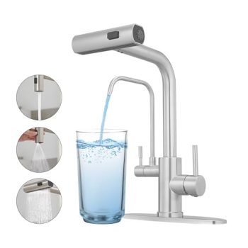 Kitchen Faucets with Water Filter and Pull Down Sprayer