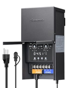 DEWENWILS 300W Low Voltage Landscape Transformer with 2 Zones