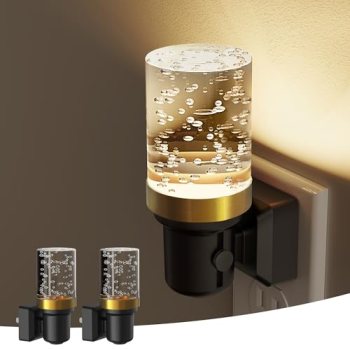 L LOHAS LED Night Light, Dimmable Bubble Night Lights Plug into Wall