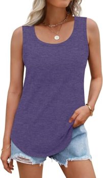 Tank Tops for Women Summer Sleeveless Casual Loose Fit Tunic Tops