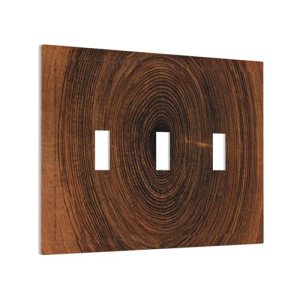 Yamxbfa Decorative Light Switch Cover Plate Vintage Brown Wood Grain Farmhouse 3