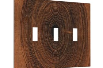 Yamxbfa Decorative Light Switch Cover Plate Vintage Brown Wood Grain Farmhouse 3