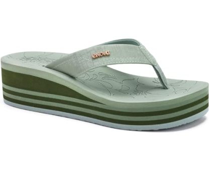 ONCAI Women’s Platform Wedge Flip Flops Sandals Size 8 Trendy Dressy Summer Beac