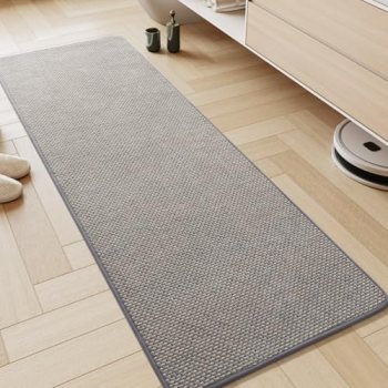 AMOAMI Chenille Bath Mat Super Absorbent Bathroom Mat Quick Dry Low Pile Bath Ma